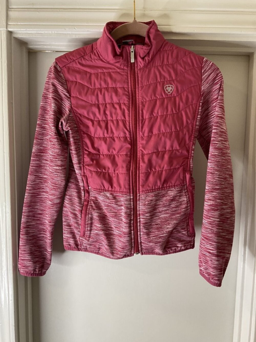 Ariat Girls Tek Heathered Pink Jacket Size L 12 Sporty Outdoors